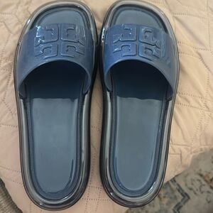 Tory Burch Bubble Jelly Slide Sandals in Blue